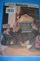 3613 22'' SANTA CLAUS GREETER & 10'' BAG PATTERN